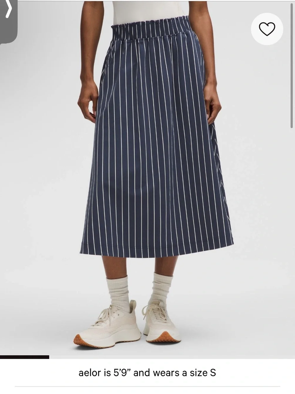 Lululemon Stretch Woven Ruffle-Waist Midi Skirt.